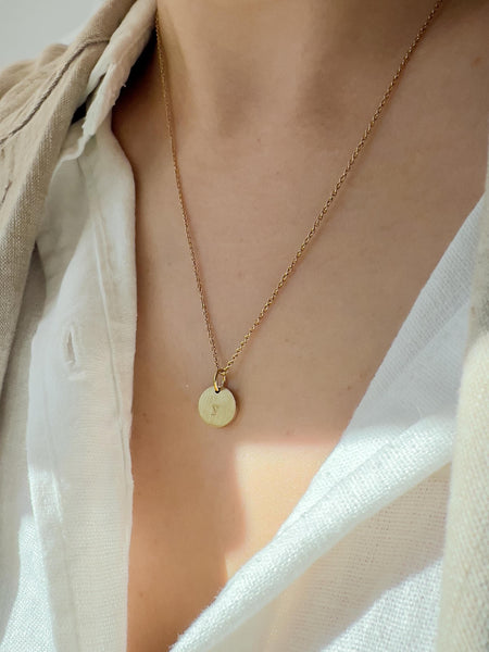 Hebrew Initial Necklace