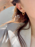 Gold Twist Hoop Earrings