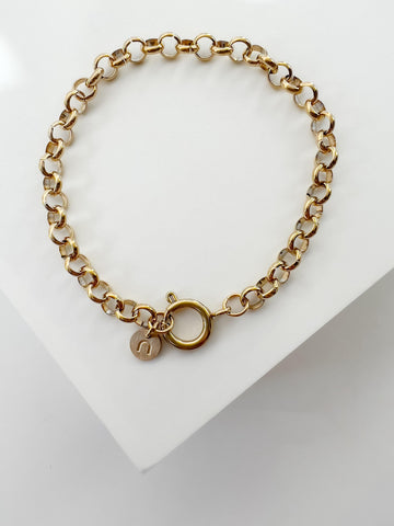 Gold Rolo Chain Bracelet