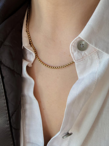 Box Rolo Chain Necklace