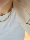 Gold Oval Link Necklace
