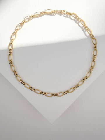 Gold Oval Link Necklace