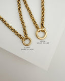 Circle Rolo Charm Holder Necklace