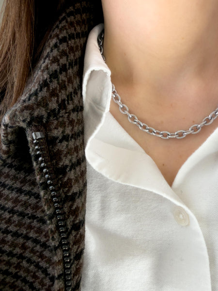 Silver Toggle Chain Necklace