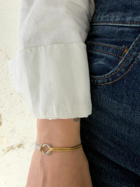 Love Knot Snake Chain Bracelet