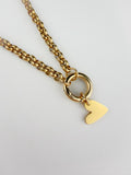 Circle Rolo Charm Holder Necklace