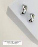 Criss Cross Half Hoop Earrings