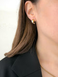 Criss Cross Half Hoop Earrings