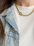 Heavy Rolo Charm Holder Necklace