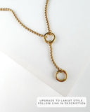 Box Chain Charm Holder Necklace
