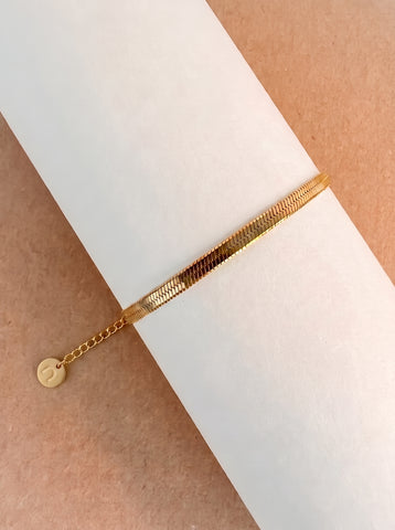 Gold Herringbone Bracelet