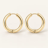 22mm Gold Hinged Hoop Earrings