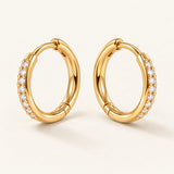 Tiny Pave Hoop Earrings