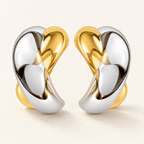 Criss Cross Half Hoop Earrings