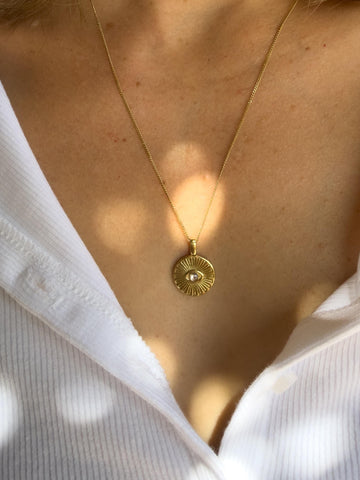 Moissanite Evil Eye Necklace