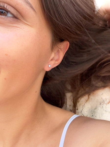 Dainty Moissanite Stud Earrings