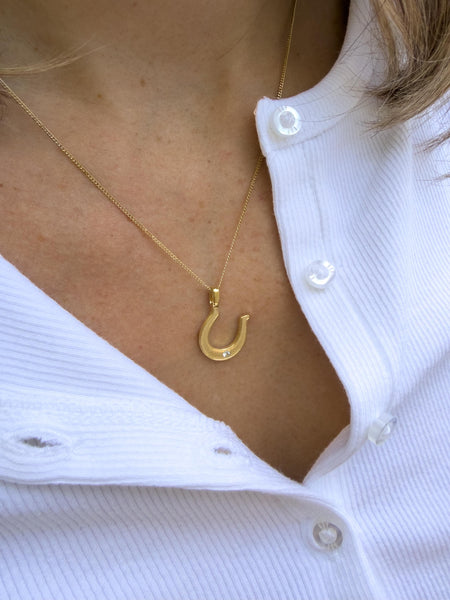 Moissanite Horseshoe Necklace