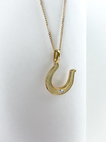 Moissanite Horseshoe Necklace