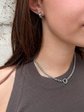 Silver Rolo Charm Necklace