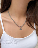 Silver Rolo Charm Necklace