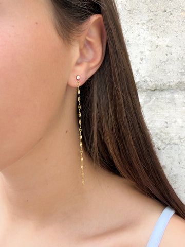 Moissanite Chain Duster Earrings