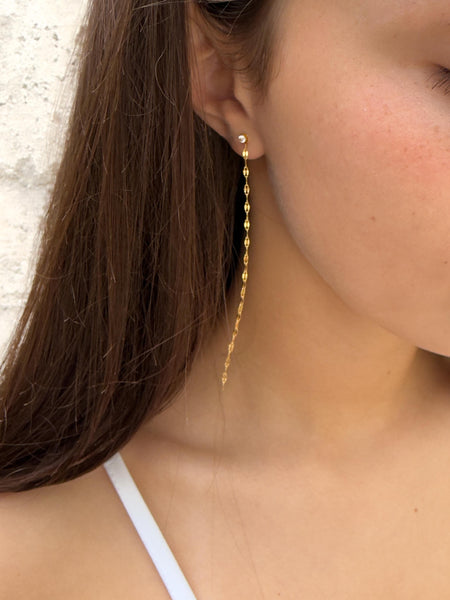 Moissanite Chain Duster Earrings