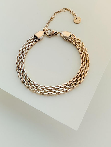 Gold Mesh Chain Bracelet