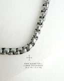 Personalized Silver Box Chain Charm Necklace