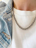 Dainty Rolo Spring Ring Necklace